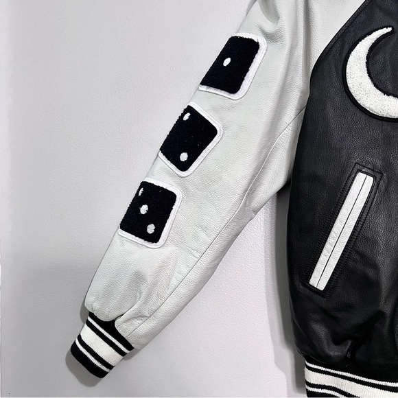 STADIUM by Stadium Good Number #8 Lucky 100% Leather Jacket MSRP$525 - Picture 7 of 16